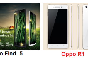 เปรียบเทียบ Oppo Find 5 กับ Oppo R1