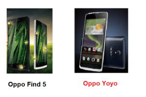 เปรียบเทียบ Oppo Find 5 กับ Oppo Yoyo