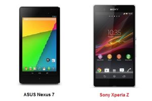 เปรียบเทียบ ASUS Nexus 7 กับ Sony Xperia Z