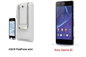 เปรียบเทียบ ASUS PadFone mini กับ Sony Xperia Z2
