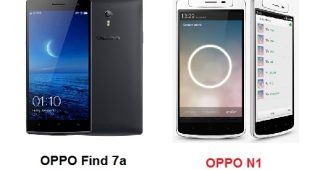 เปรียบเทียบ OPPO Find 7a กับ OPPO N1