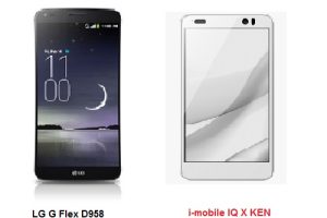 เปรียบเทียบ LG G Flex D958 กับ i-mobile IQ X KEN