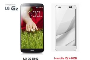 เปรียบเทียบ LG G2 D802 กับ i-mobile IQ X KEN