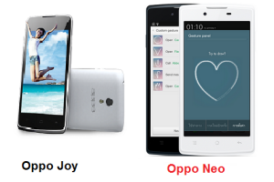 เปรียบเทียบมือถือ Oppo Joy กับ Oppo Neo