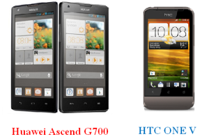 เปรียบเทียบ Huawei Ascend G700 กับ HTC ONE V