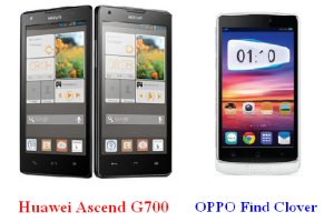 เปรียบเทียบ Huawei Ascend G700 กับ OPPO Find Clover
