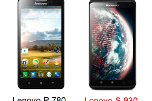 เปรียบเทียบ Lenovo P780 กับ Lenovo S930