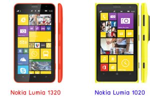 เปรียบเทียบ Nokia Lumia 1320 กับ Nokia Lumia 1020