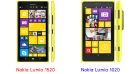 เปรียบเทียบ Nokia Lumia 1520 กับ Nokia Lumia 1020
