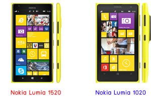 เปรียบเทียบ Nokia Lumia 1520 กับ Nokia Lumia 1020