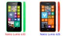 เปรียบเทียบ Nokia Lumia 630 กับ Nokia Lumia 625