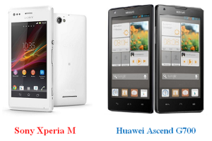 เปรียบเทียบ Sony Xperia M กับ Huawei Ascend G700