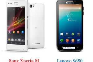 เปรียบเทียบ Sony Xperia M กับ Lenovo S650