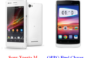 เปรียบเทียบ Sony Xperia M กับ OPPO Find Clover