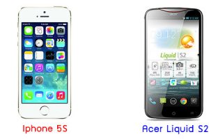 เปรียบเทียบ iPhone 5S กับ Acer Liquid S2