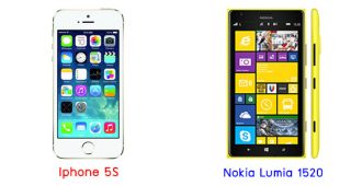 เปรียบเทียบ iPhone 5S กับ Nokia Lumia 1520