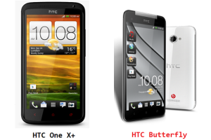 เปรียบเทียบ HTC One X + กับ HTC Butterfly