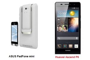 เปรียบเทียบ ASUS PadFone mini กับ Huawei Ascend P6