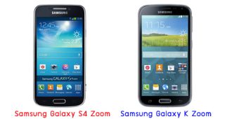 เปรียบเทียบ Samsung Galaxy S4 Zoom กับ Samsung Galaxy K Zoom