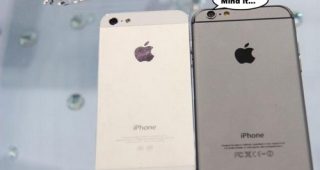 ภาพหลุดเปรียบเทียบตัวเครื่อง iPhone 6 กับ iPhone 5