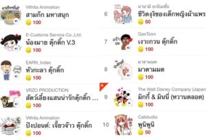 10 อันดับ สติ๊กเกอร์ LINE ทางการสุดฮิต ประจำเดือนกันยายน