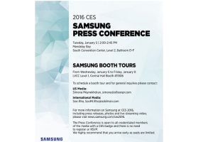 Samsung ออกการ์ดเชิญสื่อมวลชนร่วมงานแถลงข่าว Consumer Electronics Show 2016