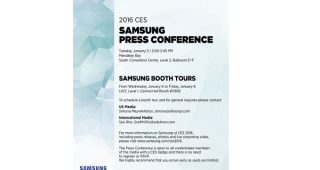 Samsung ออกการ์ดเชิญสื่อมวลชนร่วมงานแถลงข่าว Consumer Electronics Show 2016