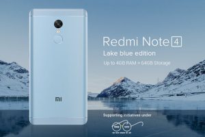 Xiaomi เปิดตัว Redmi Note 4 รุ่นพิเศษ! ตัวเครื่องสีฟ้าอ่อน (Lake Blue)