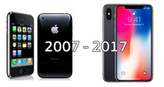 วิวัฒนาการของ iPhone รุ่นแรกตั้งแต่ปี 2007 จนถึง iPhone X รุ่นปี 2017