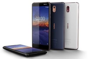 Nokia 3.1 หน้าจอ 5.2 นิ้ว ความละเอียด HD+ กล้องหลัง 13MP พร้อม LED flash แบตเตอรี่ 2990 mAh