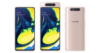 Samsung Galaxy A80 พร้อมจอแสดงผลแบบ Infinity Super AMOLED ขนาด 6.7 นิ้ว ใช้ชิปเซ็ต Snapdragon 730G มีกล้อง 3 เลนส์หมุนสลับได้