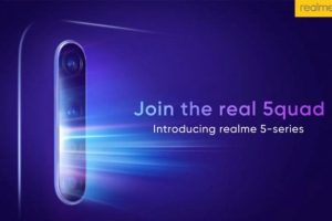 เผยทีเซอร์!! realme 5 Series มาพร้อมกล้องหลัง 4 เลนส์ เตรียมเปิดตัว 20 สิงหาคมนี้