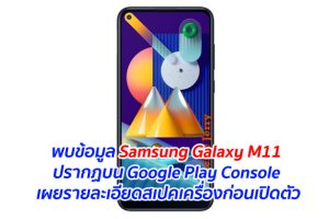 พบข้อมูล Samsung Galaxy M11 ปรากฏบน Google Play Console เผยรายละเอียดสเปคเครื่องก่อนเปิดตัว