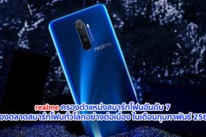 realme ครองตำแหน่งสมาร์ทโฟนอันดับ 7 ของตลาดสมาร์ทโฟนทั่วโลกอย่างต่อเนื่องในเดือนกุมภาพันธ์ 2563