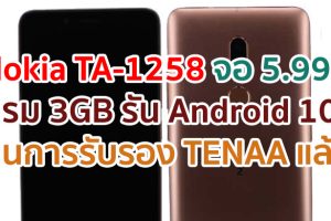 Nokia TA-1258 หน้าจอ 5.99 นิ้ว แรม 3GB รัน Android 10 ผ่านการรับรองจาก TENAA แล้ว!! คาดเปิดตัวเร็ว ๆ นี้