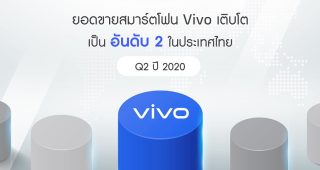 Vivo ครองยอดขายสมาร์ตโฟนอันดับ 2 ในไทย ช่วงไตรมาส 2 ปี 2020