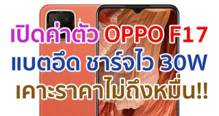 เปิดค่าตัว OPPO F17 จอใหญ่ 6.4 นิ้ว RAM สูงสุด 8GB กล้องหลัง 4 ตัว แบตอึด 4015mAh ชาร์จไว 30W เคาะราคาไม่ถึงหมื่น!!
