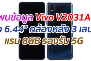 พบข้อมูล Vivo V2031A จอ 6.44