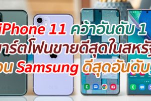 iPhone 11 คว้าอันดับ 1 สมาร์ตโฟนขายดีสุดในสหรัฐฯ ส่วน Samsung ดีสุดอันดับ 4