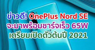 OnePlus Nord SE จะมาพร้อมชาร์จเร็ว 65W เตรียมเปิดตัวต้นปี 2021