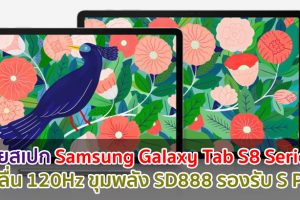 เผยสเปก Samsung Galaxy Tab S8 Series จอลื่น 120Hz ขุมพลัง Snapdragon 888 รองรับ S Pen