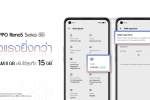 OPPO เปิดตัวเทคโนโลยีใหม่ Memory Expansion Technology เพื่อผู้ใช้ OPPO Reno5 Series 5G