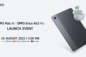 OPPO เตรียมมอบสุดยอดความบันเทิงผ่านนวัตกรรม IoT ด้วย “OPPO Pad Air” แท็บเล็ตรุ่นแรกในไทย และ “OPPO Enco Air2 Pro” หูฟังไร้สาย มิติแห่งพลังเสียง พร้อมกัน 25 ส.ค. นี้!