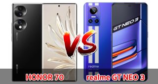 เปรียบเทียบ HONOR 70 VS realme GT NEO 3 ปี 2022 ส่วนต่าง 2,000 บาท จอใหญ่ ชิปเร็ว แบตอึด รุ่นไหนเด่นสุด มาเช็กกันเลย!