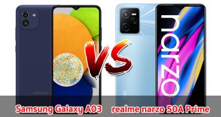เปรียบเทียบ Samsung Galaxy A03 VS realme narzo 50A Prime ปี 2022 สเปกครบครัน ราคาเบา ๆ รุ่นไหนดี มาดูกันเลย!