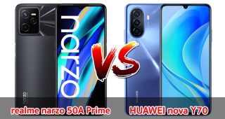 เปรียบเทียบ realme narzo 50A Prime VS HUAWEI nova Y70 ปี 2022 สเปกครบครัน รุ่นไหนดี รุ่นไหนเด่น มาเช็กกันเลย!