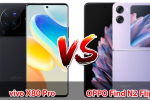 เปรียบเทียบ vivo X80 Pro VS OPPO Find N2 Flip ปี 2023 รุ่นต่างค่าย สเปกครบ รุ่นไหนเด่นสุด มาดูกันเลย