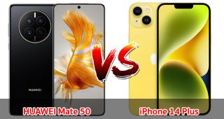 เปรียบเทียบ HUAWEI Mate 50 VS iPhone 14 Plus ปี 2023 รุ่นต่างค่าย สเปกตอบโจทย์ รุ่นไหนคุ้มสุด มาดูกันเลย